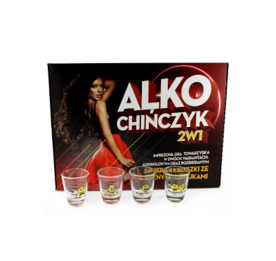 Alko chińczyk 2 gry alkoholowe imprezowe kieliszki